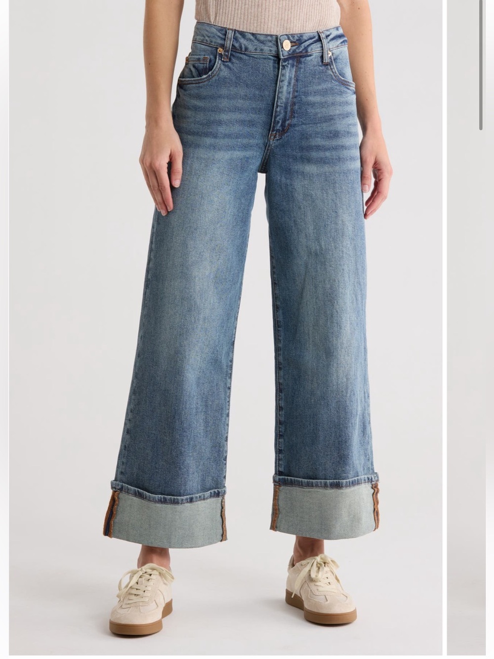 STS Blue Wide Leg Cuffed Women’s Jeans - Blue